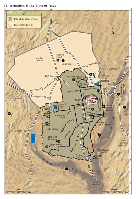 jerusalem tourist map|biblical map of jerusalem area.